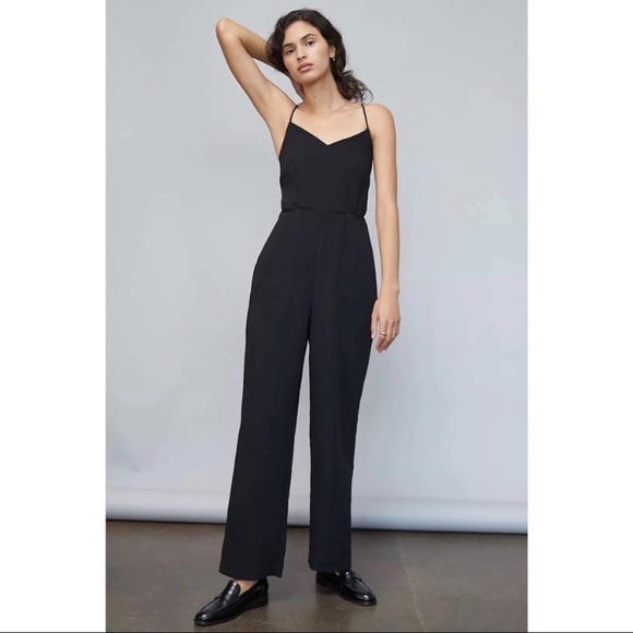 Anthropologie Maeve Magdalena V-Neck Wide Leg Jumpsuit - Picture 2 of 5